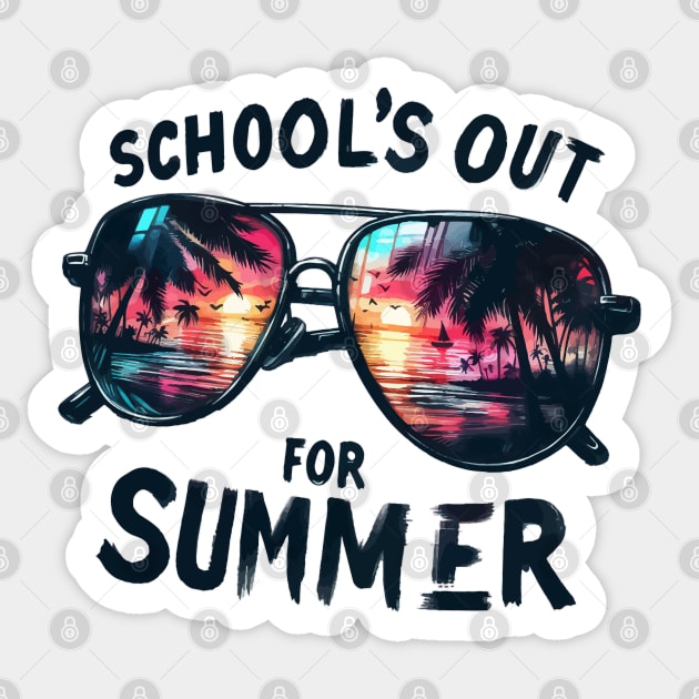 Schools Out For Summer Funny Happy Last Day OF School Sticker by TomFrontierArt